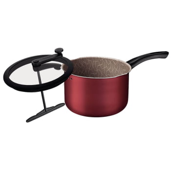 Pipoqueira Tramontina Paris Alumínio c/ Revest. em Antiad. Starflon Max Vermelho 22cm 4,8L 28536722