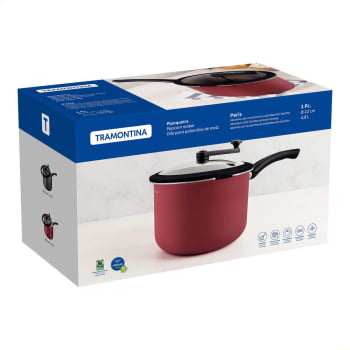 Pipoqueira Tramontina Paris Alumínio c/ Revest. em Antiad. Starflon Max Vermelho 22cm 4,8L 28536722