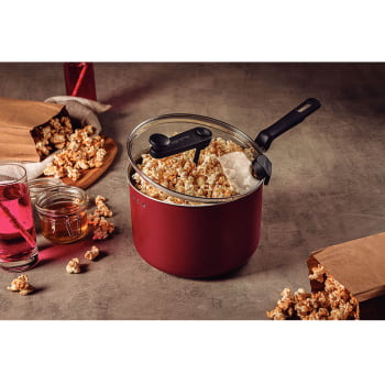 Panela Pipoqueira Tramontina Loreto Alumínio Antiaderente Starflon Max Vermelho 20cm 3,5L 20387720