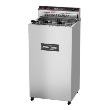 Fritador Industrial Elétrico Metalcubas FAO 25 3 Cubas Zona Fria De Água 220V Monofásico 8000W Fritador Industrial Elétrico Metalcubas FAO 25 3 Cubas Zona Fria De Água 220V Monofásico 8000W