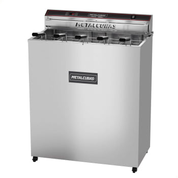 Fritador Industrial Elétrico Metalcubas FAO 45 5 Cubas Zona Fria De Água 220V Monofásico 10000W Fritador Industrial Elétrico Metalcubas FAO 45 5 Cubas Zona Fria De Água 220V Monofásico 10000W