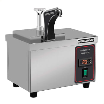 Dispenser Aquecido Para Molhos e Coberturas Metalcubas 2 Litros Até 80°C 220 V DA 1 Dispenser Aquecido Para Molhos e Coberturas Metalcubas 2 Litros Até 80°C 220 V DA 1