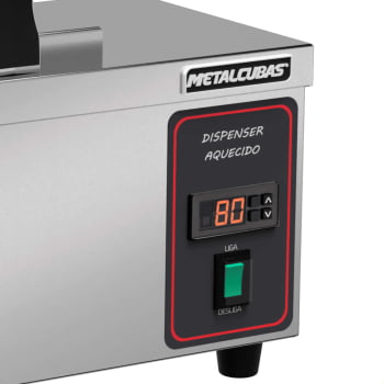 Dispenser Aquecido Para Molhos e Coberturas Metalcubas 2 Litros Até 80°C 220 V DA 1