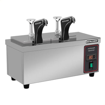 Dispenser Aquecido Para Molhos e Coberturas Metalcubas 4 Litros Totais Até 80°C 220VDA 02 Dispenser Aquecido Para Molhos e Coberturas Metalcubas 4 Litros Totais Até 80°C 220VDA 02
