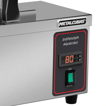 Dispenser Aquecido Para Molhos e Coberturas Metalcubas 4 Litros Totais Até 80°C 220VDA 02