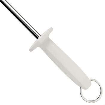 Chaira Lisa 10 Profissional p/ Afiar Facas Lâmina Aco Carbono Cabo de Polipropileno Branco 24643080