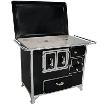 Fogão a Lenha Venâncio Tradicional Preto Gabinete Nº02 Lado Esquerdo Porta Dupla Com Tampa FLX2GCX Fogão a Lenha Venâncio Tradicional Preto Gabinete Nº02 Lado Esquerdo Porta Dupla Com Tampa FLX2GCX