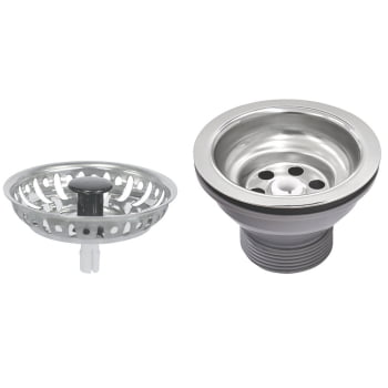 Kit Válvula Tramontina 3 1/2 P/Pias e Cubas 94510012 + Sifão Simples Sanfonado