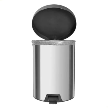 Lixeira com Pedal New Tramontina em aço inox com Acabamento Polido 12 L 94538712