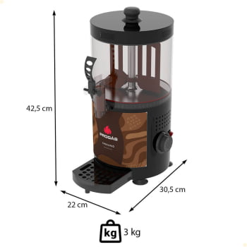 Chocolateira Chocopró Progás com Copo Medidor 3 Litros de Chocolate Quente 110V 1150W PRCHOCO-03