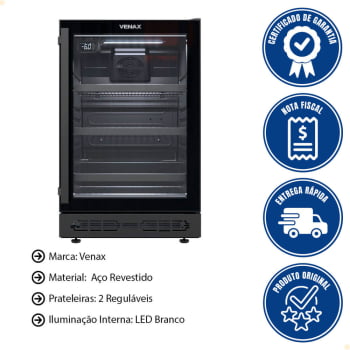 Cervejeira Venax de Embutir Top Light In 100 Litros Preto Fosco 220V 27715