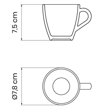 12 Xícaras Cappuccino Tramontina Paola em Porcelana Branca 200 ml 96600125