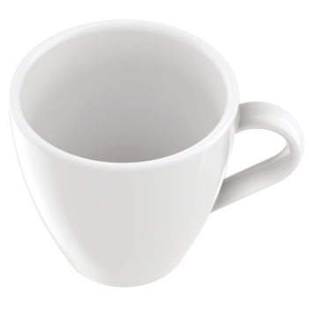 12 Xícaras Cappuccino Tramontina Paola em Porcelana Branca 200 ml 96600125