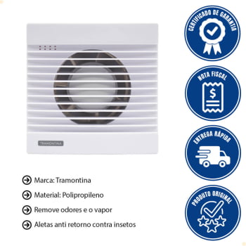 Exaustor Ventilador para Banheiro e Lavabo Tramontina BA 100 127V 94523001