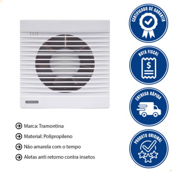 Exaustor Ventilador para Banheiro e Lavabo Tramontina BA 150 127V 94523003