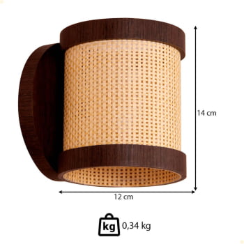 Arandela Muller Straw Mini Imbuia G9 Led 2510IB