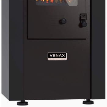 Calefator A Lenha Venax Vulcano Dupla Combustão Preto Fosco 24505