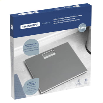 Balança Digital Corporal para Banheiro Tramontina Adatto Antiderrapante até 150 kg 61101210