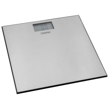 Balança Digital Corporal para Banheiro Tramontina Adatto em Aço Inox Capacidade até 180 kg 61101220 Balança Digital Corporal para Banheiro Tramontina Adatto em Aço Inox Capacidade até 180 kg 61101220