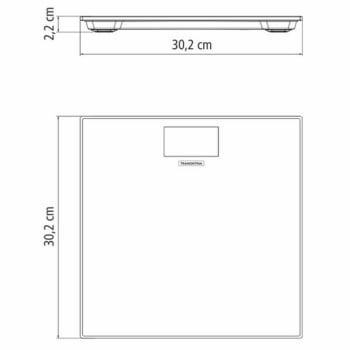 Balança Digital Corporal para Banheiro Tramontina Adatto em Aço Inox Capacidade até 180 kg 61101220