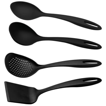 Jogo de Utensílios Tramontina Ability Em Nylon Preto Resistente 4 Peças 25199001 Jogo de Utensílios Tramontina Ability Em Nylon Preto Resistente 4 Peças 25199001