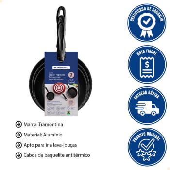 Jogo de Frigideiras Tramontina Caribe Rev. em Antiaderente Starflon Max Vermelho 3 Peças 20297509