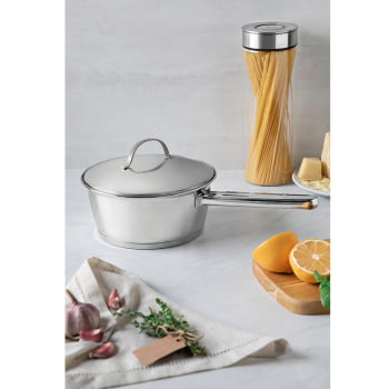 Panela Tramontina Allegra em Aço Inox com Fundo Triplo 16 cm 1,5 L 62651161
