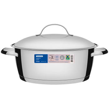 Caçarola Rasa Tramontina Allegra em Aço Inox com Fundo Triplo 22 cm 3,3 L 62653221