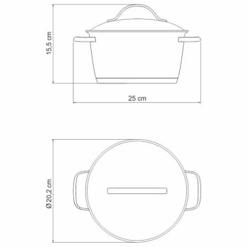 Caçarola Funda Tramontina Allegra em Aço Inox com Fundo Triplo 18 cm 2,2 L 62654181