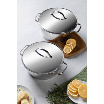 Caçarola Funda Tramontina Allegra em Aço Inox com Fundo Triplo 20 cm 3,1 L 62654201
