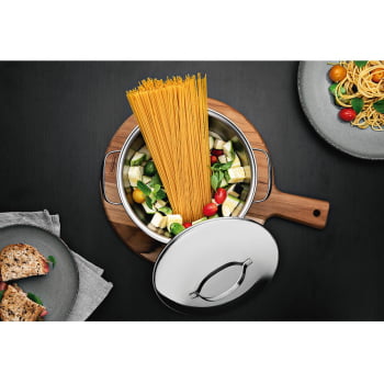 Caçarola Funda Tramontina Allegra em Aço Inox com Fundo Triplo 20 cm 3,1 L 62654201