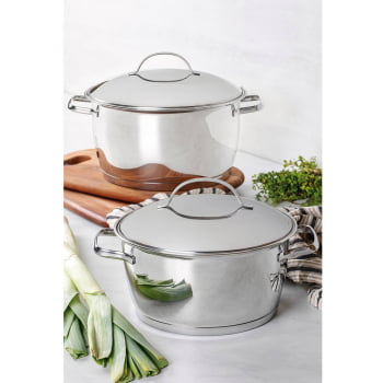 Caçarola Funda Tramontina Allegra em Aço Inox com Fundo Triplo 20 cm 3,1 L 62654201