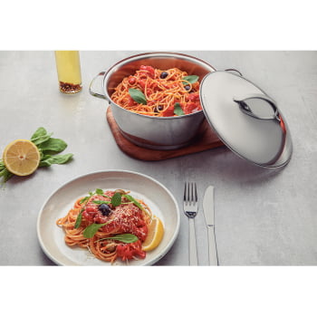 Caçarola Funda Tramontina Allegra em Aço Inox com Fundo Triplo 20 cm 3,1 L 62654201