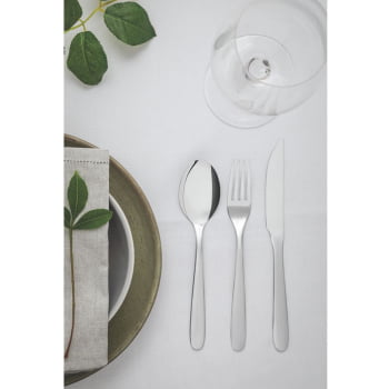 Faqueiro Tramontina Havaí Aço Inox Facas para Churrasco e Acab. Brilho c/ Detalhes 72 Peças 66905150