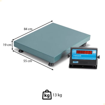 Balança Eletrônica Micheletti MIC300 MIC3-LED RS232 300kg/100g 50x60cm Plataforma Aço Carb S/ Coluna