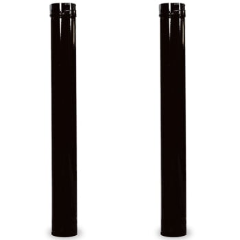 Kit 2 Canos para Chaminé Venax Esmaltado Preto 1m 110 mm 7585