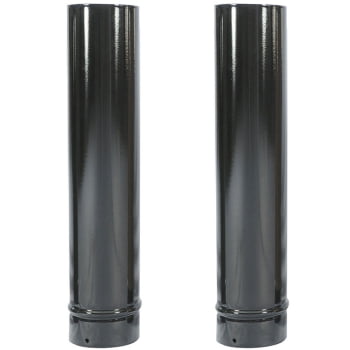Kit 2 Canos para Chaminé Venax Esmaltado Preto 1/2 Metro 110 Mm  7592