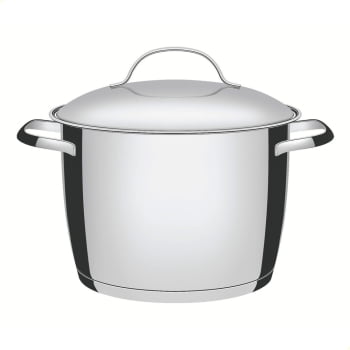 Caldeirão Tramontina Allegra em Aço Inox com Fundo Triplo 22 cm 5,5 L - 62655220