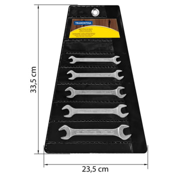 Jogo de Chaves Fixas Tramontina Basic Corpo Aço Especial Cromado 5 Peças 8mm a 17mm 41120205
