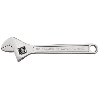 Chave Ajustável para Porcas Tramontina Inglesa 10" 28mm Corpo Forjado em Aço Carbono Cromado 4101651 Chave Ajustável para Porcas Tramontina Inglesa 10" 28mm Corpo Forjado em Aço Carbono Cromado 4101651