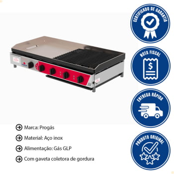 Chapa Industrial Char Broiler A Gás Progás PRCB-2100 P46248