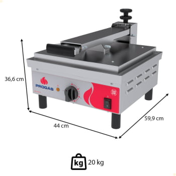 Prensa Grill Chapa em Aluminío Elétrico Progás 127V PRA-45 P40945