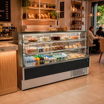 Balcão Vitrine Refrigerada Venâncio Eco-Lite 641L Ar Forçado Vidro Low-E 220V VBVEC17