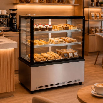 Balcão Vitrine Seca Venâncio Prime 424L Vidro Temperado Inox 100cm 220V PBV10