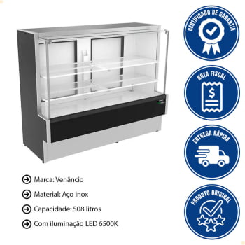 Balcão Vitrine Seca Venâncio Eco-Lite Standard 508L 220V VBVEC14