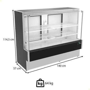 Balcão Vitrine Seca Venâncio Eco-Lite Standard 508L 220V VBVEC14