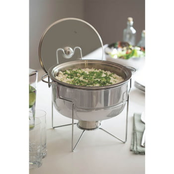 Rechaud Banho-maria Tramontina em Aço Inox 7 L com Fogareiro com Alças 61042200