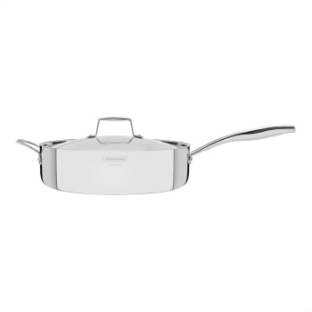 Frigideira Tramontina Grano em Aço Inox e Corpo Triplo com Tampa e Cabo 30 cm 5,6 L 62140300