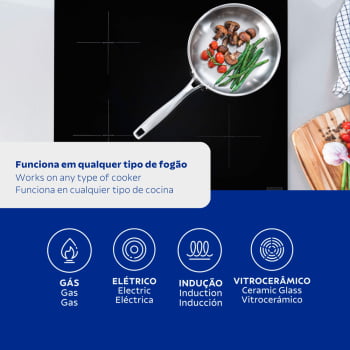 Frigideira Tramontina Grano em Aço Inox com Corpo Triplo e Cabo 26 cm 2,2 L 62155260