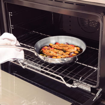 Frigideira Tramontina Grano em Aço Inox com Corpo Triplo e Cabo 30 cm 3,4 L 62155300
